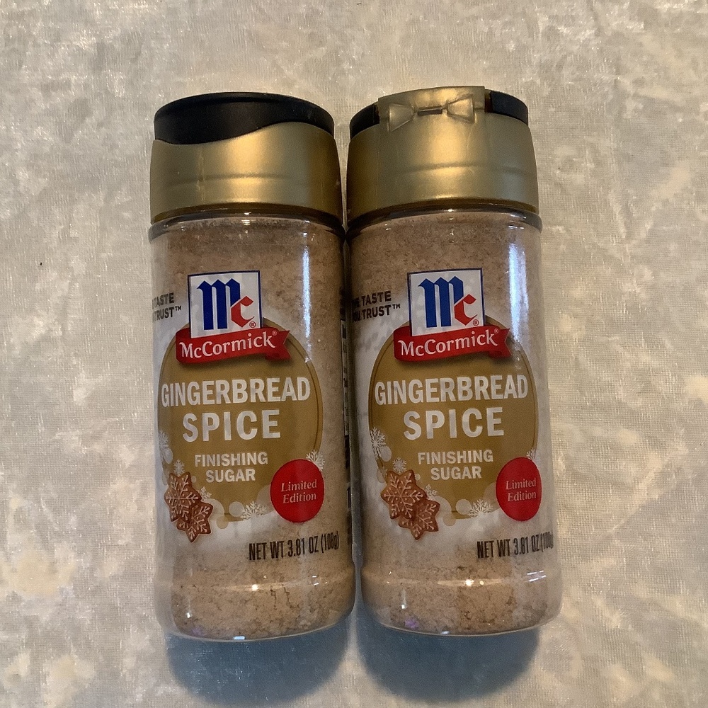 2 McCormick Gingerbread Spice Finishing Sugars